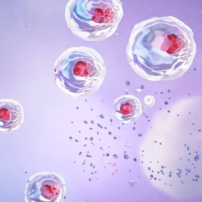 Illustrazione 3D che rappresenta gli esosomi